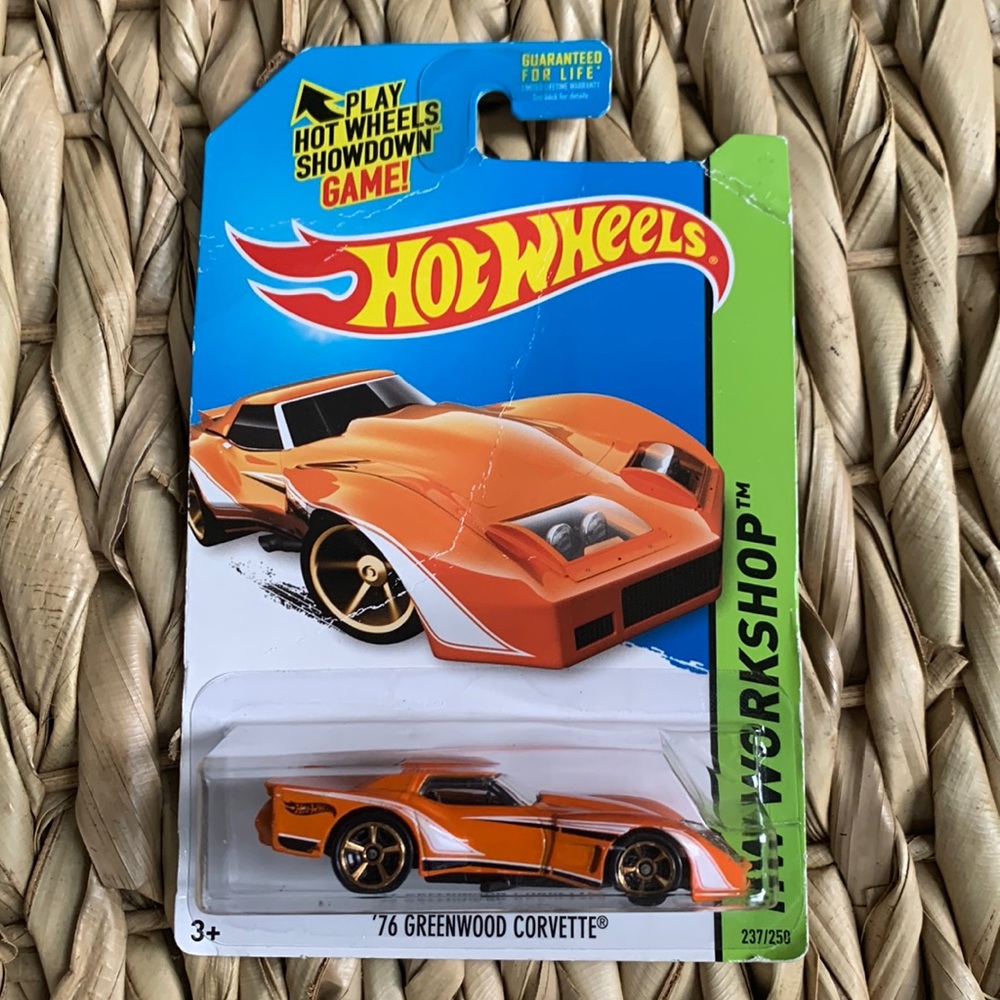 Hot Wheels 76 Orange Greenwood Corvette Chevy Chevrolet Muscle Sports Car 2014 🆕